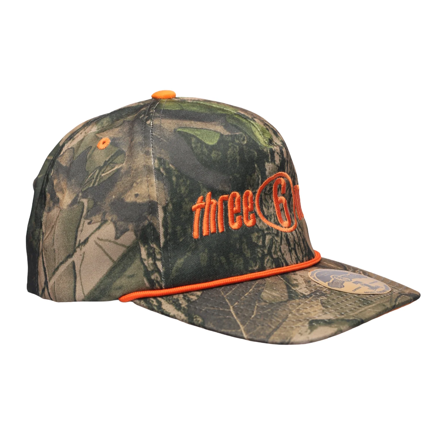 Snapback "Three 6 Mafia Orange Logo" Tree Camo - Image 2