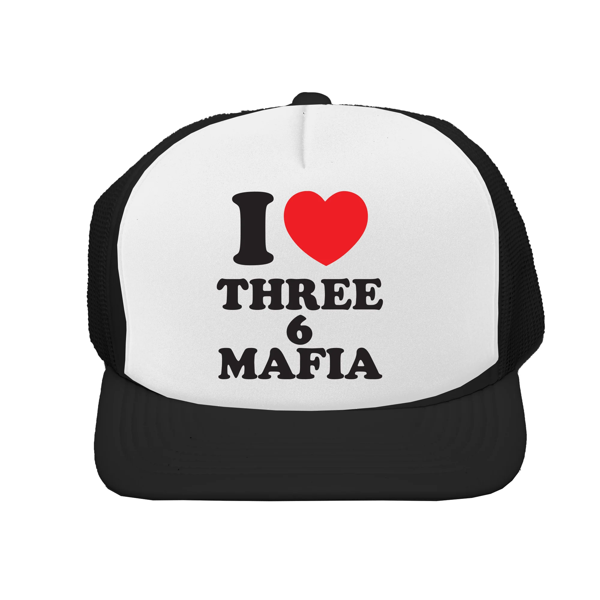 Trucker Hat "I Love Three 6 Mafia"